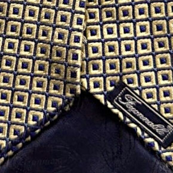 Faconnable Yellow/Blue Tie - Picture 6 of 7